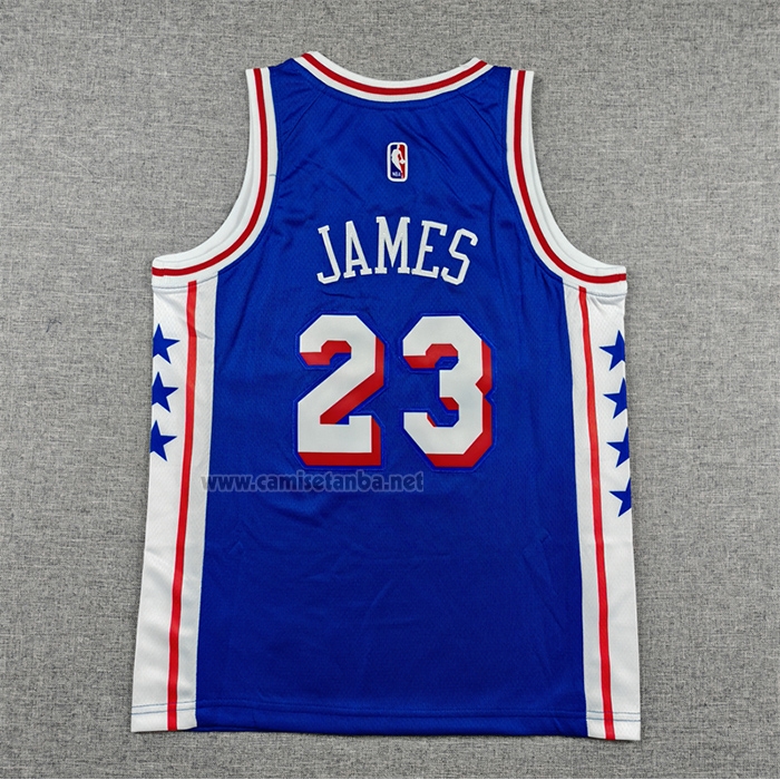 Camiseta Nino Philadelphia 76ers LeBron James NO 23 Icon 2025-26 Azul